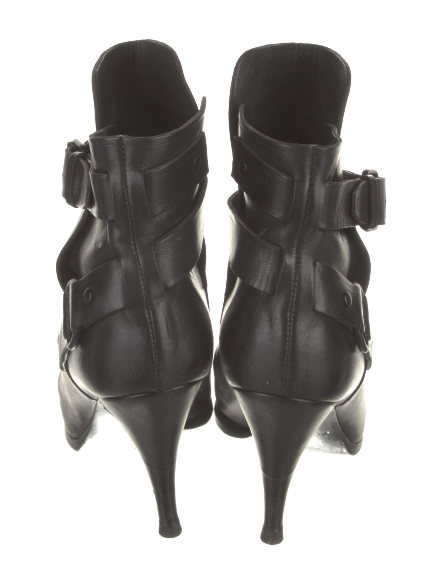 Balenciaga Leather Lace-Up Boots